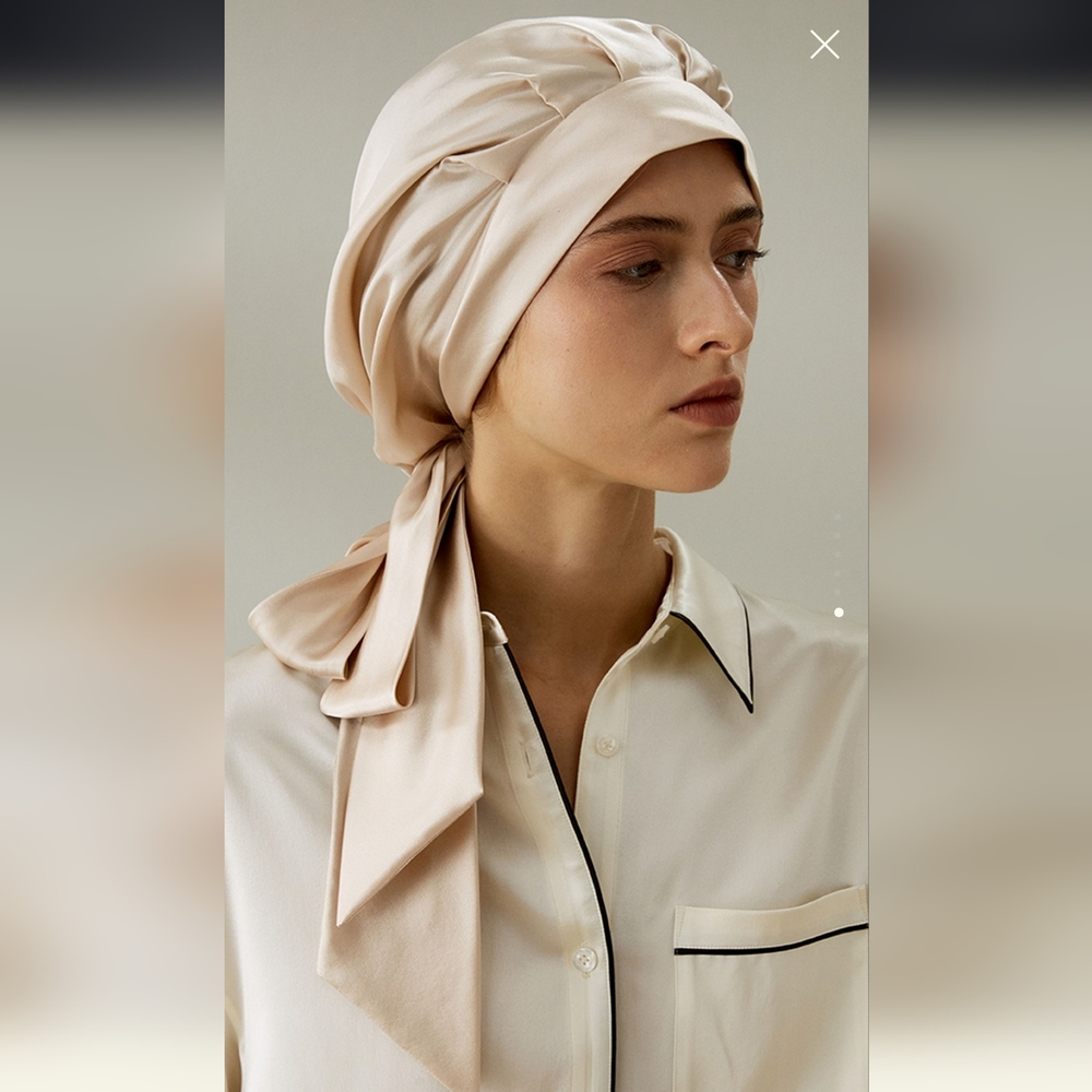 Multi-Use Silk Tie‎ Bonnet - Picture 6 of 9